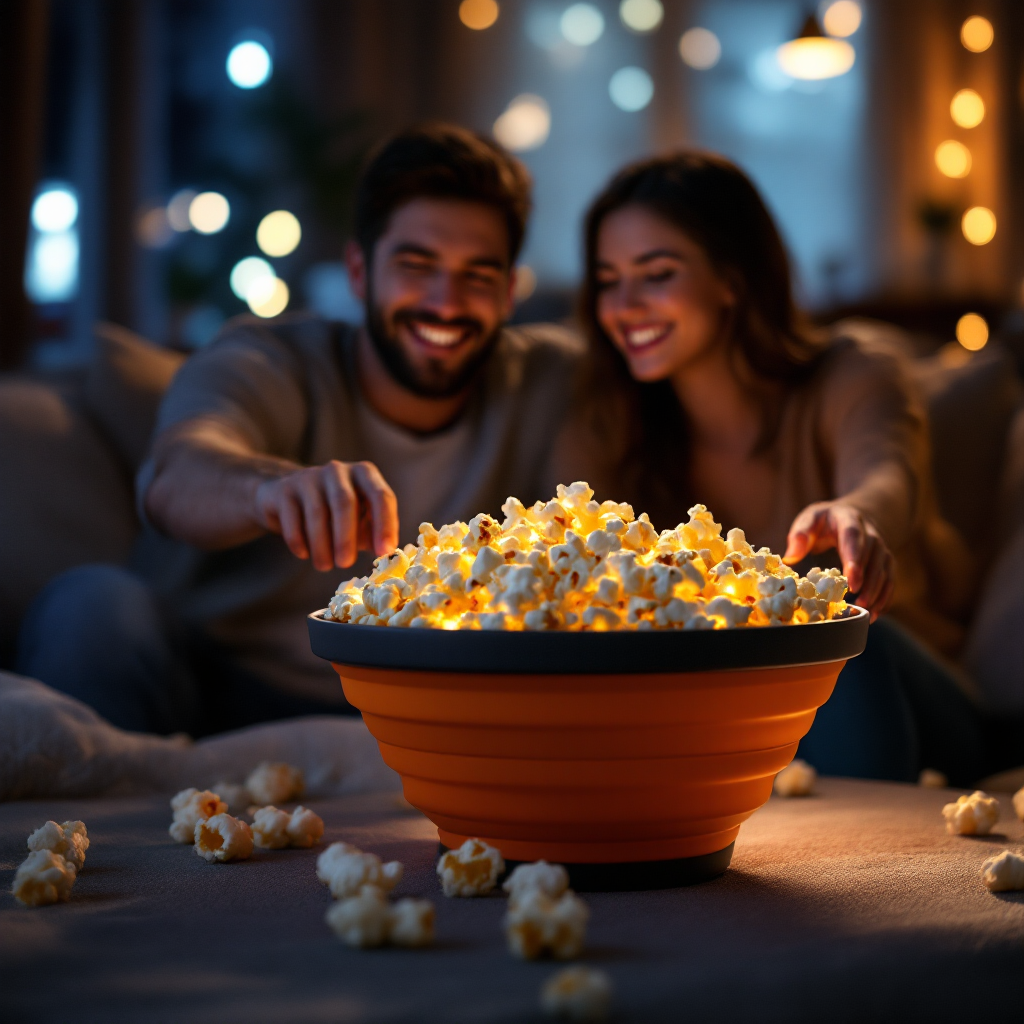 Collapsible Silicone Microwave Popcorn Popper